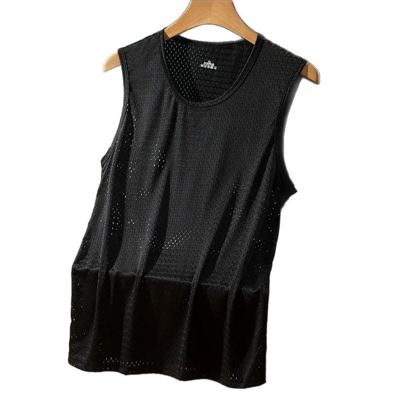 Men's Breathable Mesh Ice Silk Sleeveless Sport Tank Top