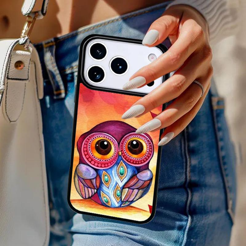 Baby Owl Phone Case For iPhone 17 Air 14 15 13 12 Max Cover For Apple 14 15 16 16e 11 Pro Max Plus Coque