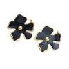 Korean Mori Style Five-Petal Flower Stud Earrings - Minimalist Fashion with Drop Oil Details