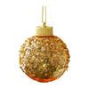 Christmas Glitter Sequin Clear Plastic Radish Ball Ornament Hanging Decor for Holiday Party Decorations