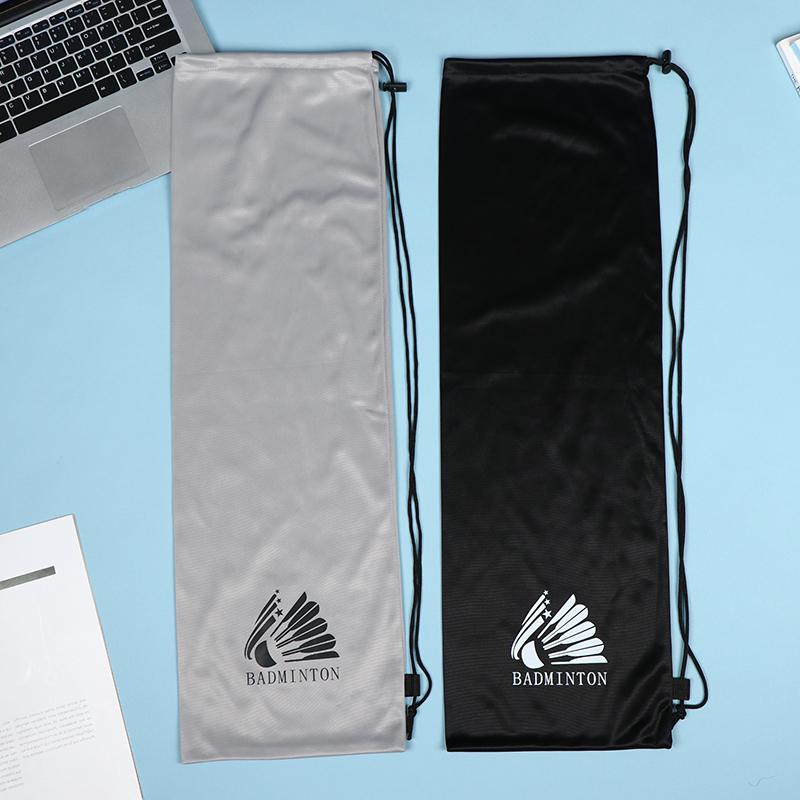 Badminton Racket Velvet Bag Soft Storage Bag Drawstring Pocket Portable Racket Protective Cover Sport Supplies