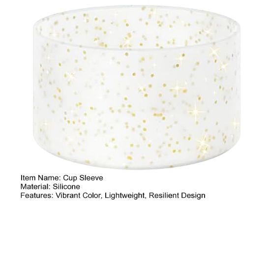 Silikonový návlek na kelímek s třpytkami, protiskluzový, tepelně izolační kryt, lehká podložka pod láhev na vodu pro tumbler