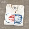 Koszulka Sardynki Vintage, Retro Koszulka z Graficznym Tatuażem Ryby dla Mężczyzn Kobiet, Modny Estetyczny Top, Zabawna Koszulka Unisex, Koszulka dla Smakoszy