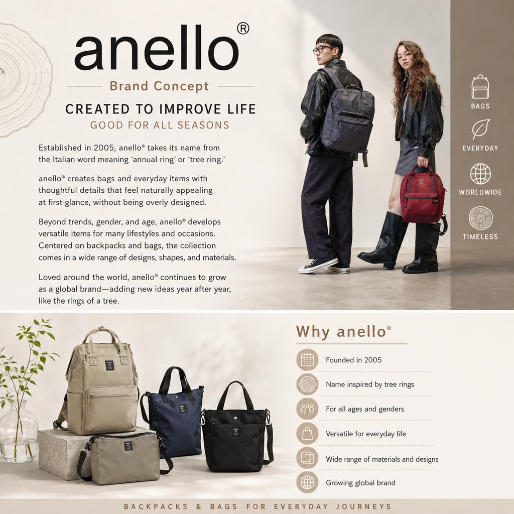 CROSS BOTTLE Backpack Regular A4 Metal Frame Closure Water-Resistant Multi-Pocket PC 13-inch Daypack Backpack 18L ATB0193Z Gray Beige GMG