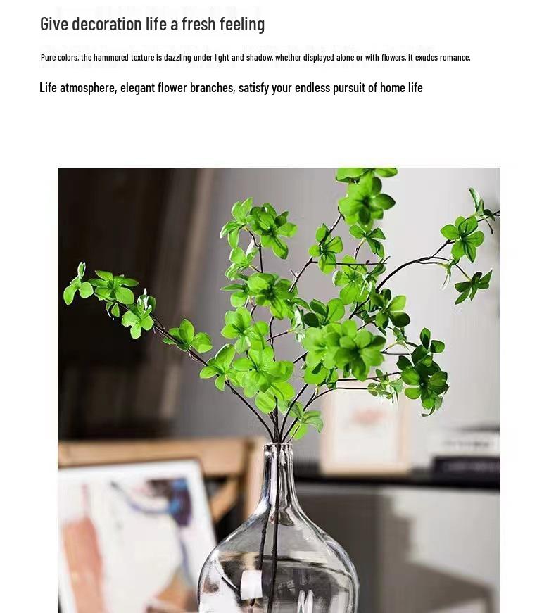 Transparent glas hydroponisk vas för blomsterarrangemang - Japansk klockblomma & Andromeda