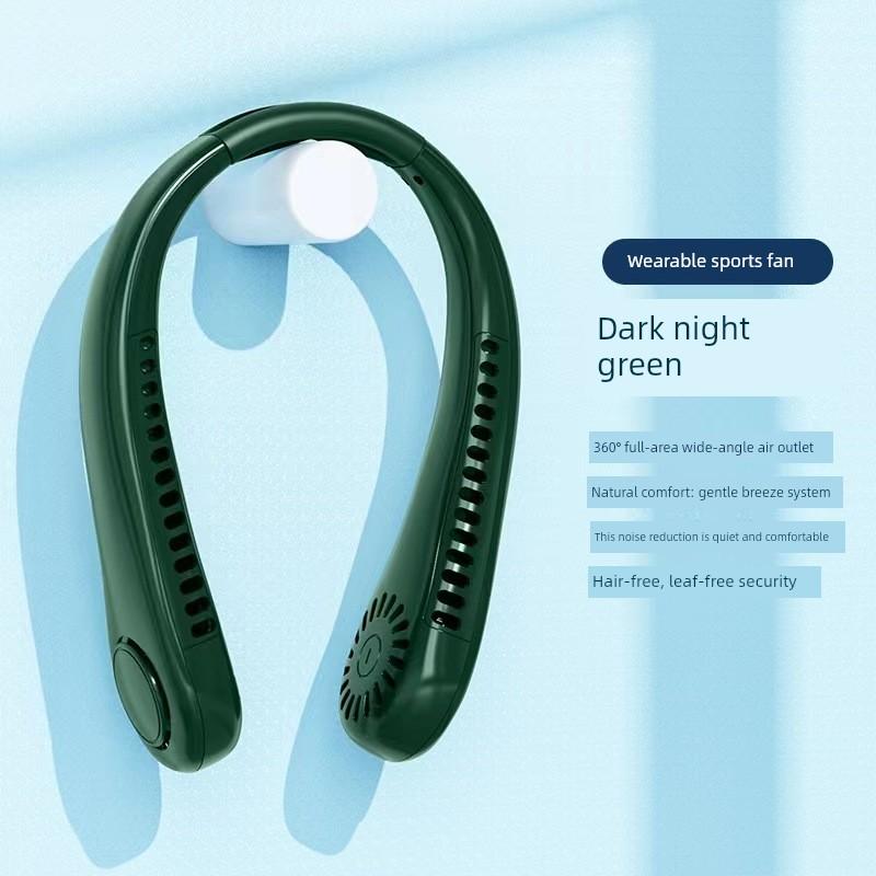 German Neck-Hanging Fan, Portable and Convenient Cooling Device for Lazy People, Mini Strong Wind, Silent, Powerful, Cooling, Refreshing, Lightweight