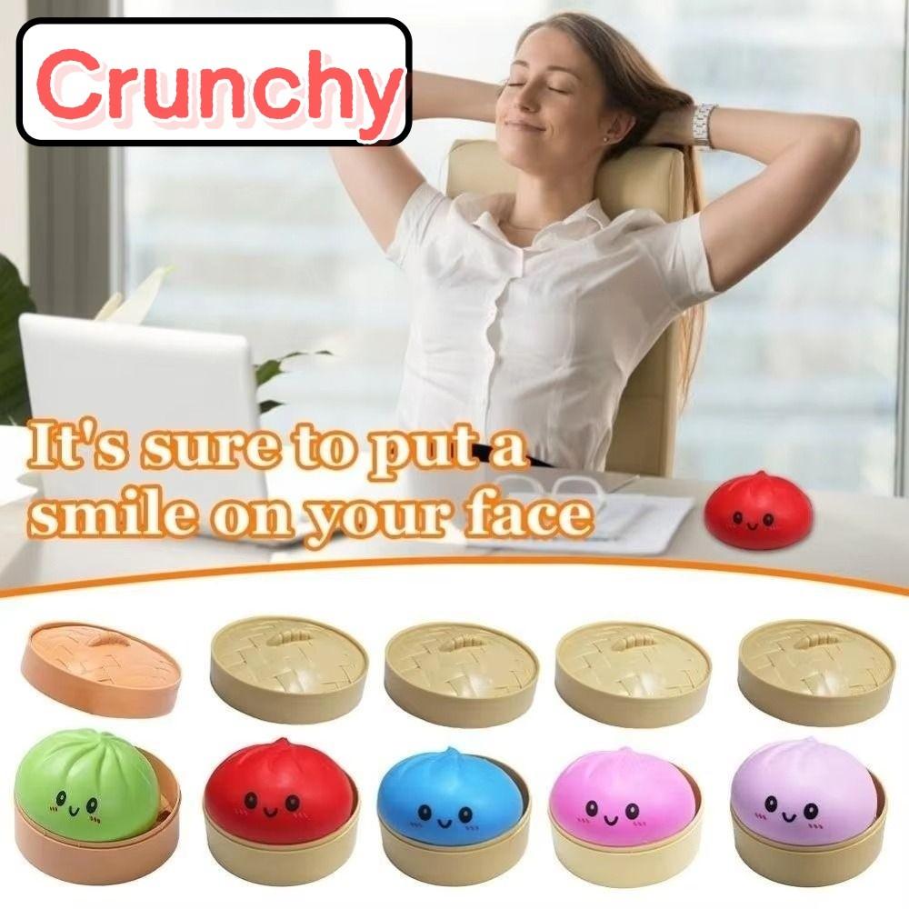 Crackling Dumpling Squeeze Toy Sound Effects Realistic Food Pinch For Kids Adults
