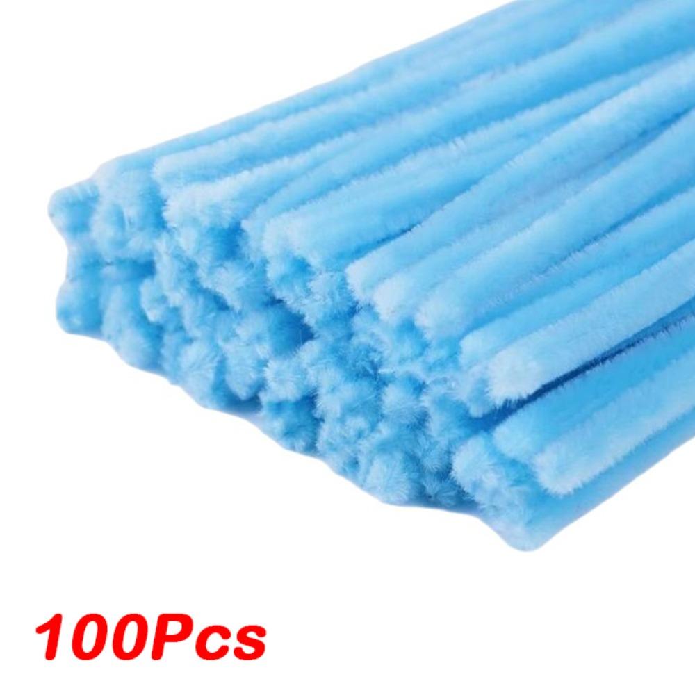 100/300/400Pcs Flexible Wire Pipe Cleaners Bendable Plush Sticks  for Artificial Flower Making