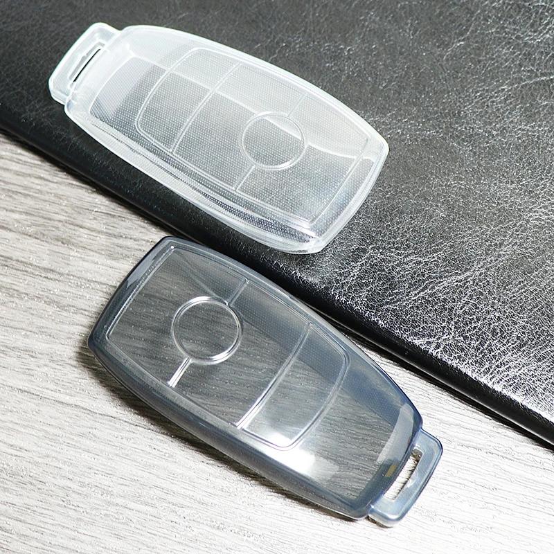 Transparent  TPU Car Remote Key Case Cover Shell for Mercedes Benz A C E S G Class GLC CLE CLA W177 W205 W213 W222 X167 AMG