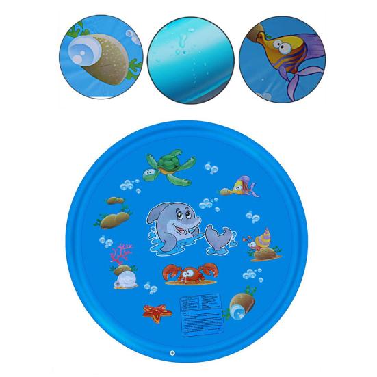 Outdoor Lawn Beach Sea Animal Inflatable Water Spray Kids Sprinkler Play Mat