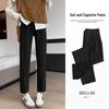 2025 Women's High-Waisted Black Cigarette Pants - Spring/Autumn Collection