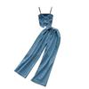 American Retro Denim Easiest for Match High Waist Straight-leg Sling