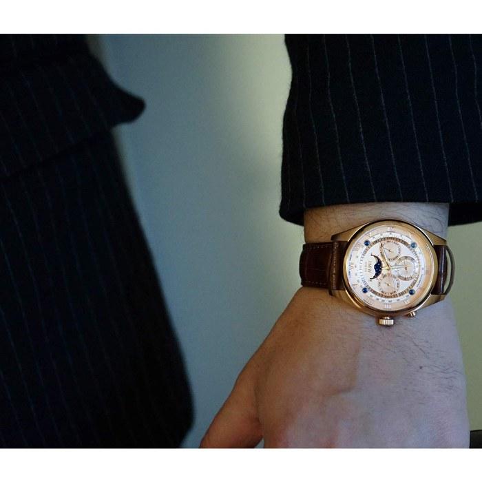 [JMW TOKYO] Men's Watch Moon Phase, Japanese Movement, 100m Waterproof, Leather Strap, Roman Index (Pink Gold), Limited Edition 300 pcs.