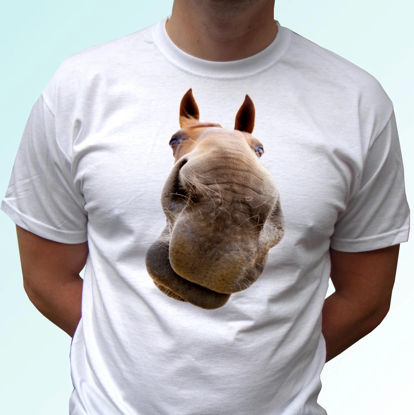 

Horse head white kids boys T-Shirt animal tee top design - s s kids baby 140
