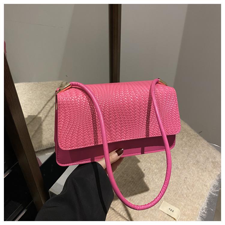 Casual Women's Solid Color Simple Texture New Model This Year's Large Capacity Popular Underarm Single Shoulder Small Square Bag for Women