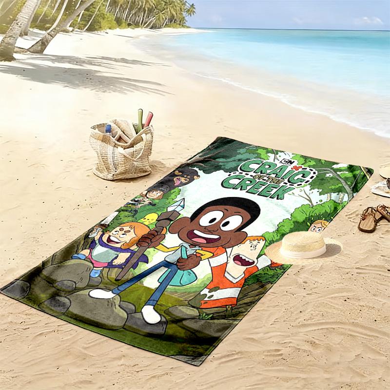 Stream Adventure Craig 2D Flat Print Beach Towel, Large Soft Quick Dry Towel for Beach Camping SwimmingZSTJ0915401