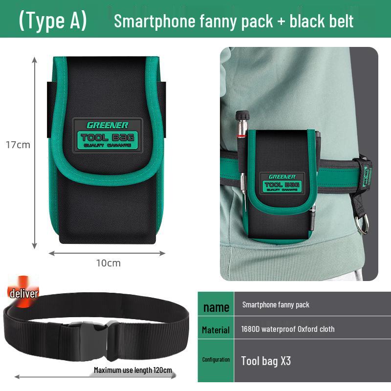 Sturdy Multifunctional Tool Belt Pouch for Electricians & Carpenters