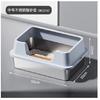 Stainless Steel Cat Litter Box Open High Fence Oversized Splash-proof Deepening Semi-closed Cat Toilet Pet Supplies