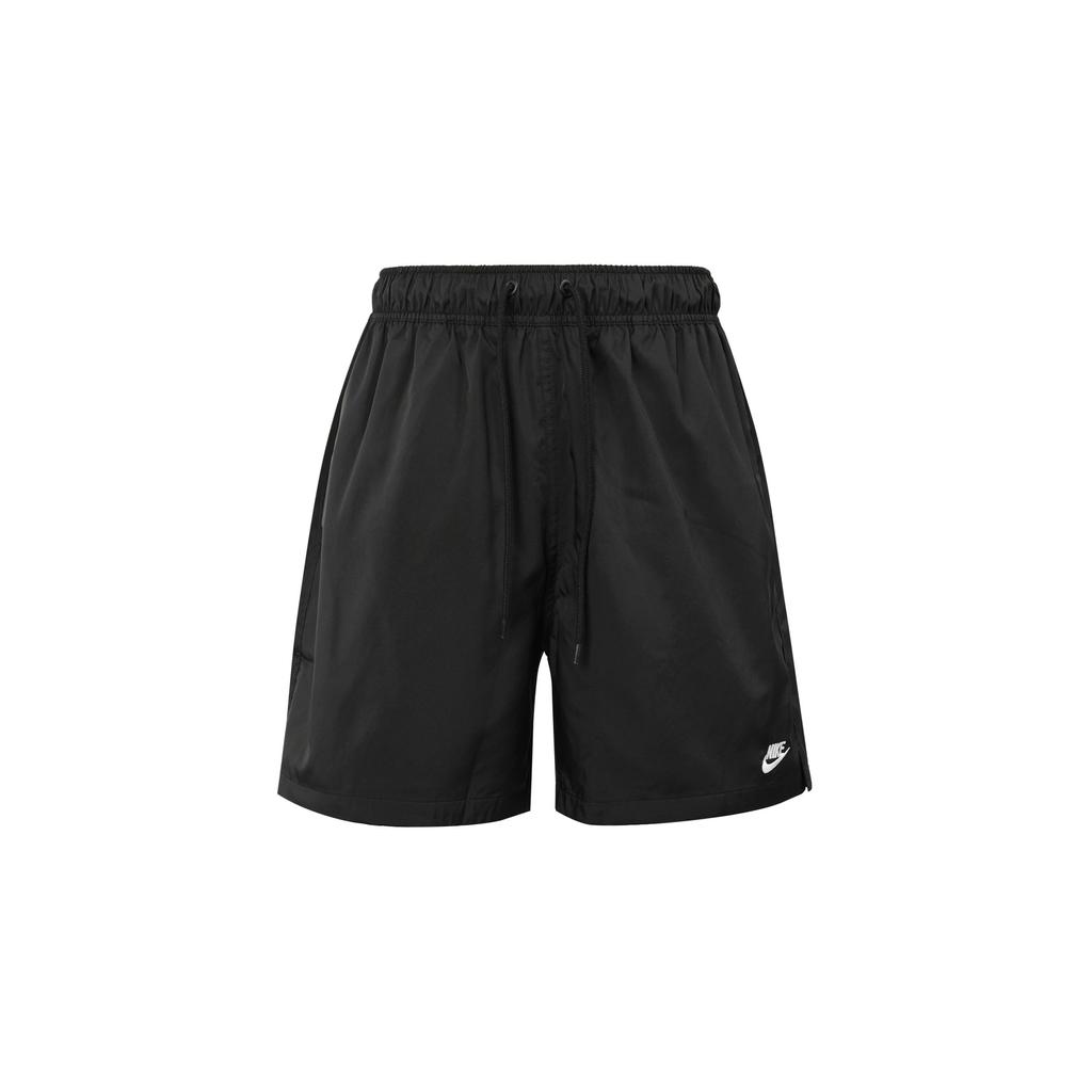 Nike Club Logo Embroidered Drawstring Woven Casual Shorts Men Bottoms Black FN3308-010