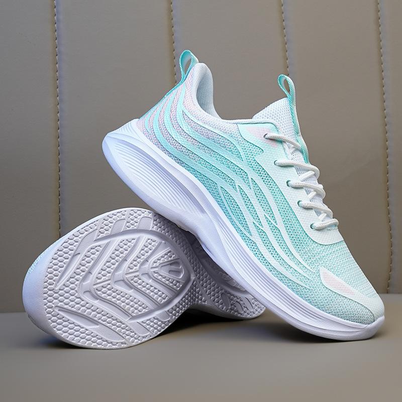 2025 Spring New Light-transmitting and Breathable Women's Mesh Shoes Cross-strap Casual Sports Shoes Sweet Trend