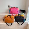 Large Capacity Wet-Dry Fitness Bag with Mesh Badminton Racket Storage - Color Block Design, Outdoor Sports Crossbody Bag
