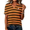 Women's V-Neck Loose Fit Halloween Print T-Shirt for Casual Wear