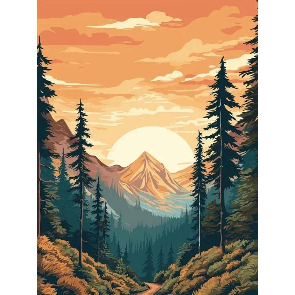 DIY full circle diamond painting Cross stitch 3D landscape home decorative art diamond painting 5d diamond art painting