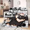 Tokyo Ghoul Stylish Print Flannel Blanket, Warm Cartoon Design for Sofa and Bed, Portable Travel and Picnic Throw Blanket_LIAN