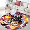 Monkey D Luffy,Round Area Rug,Carpet Rug for Living Room Bedroom Sofa Playroom Decor,Non-slip Floor Mat