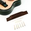 Rosewood 6 String Folk Guitar Bridge Replacement Acoustic Guitar Bridge Saddles Nut Pin for Improve Guitar Sound Quality