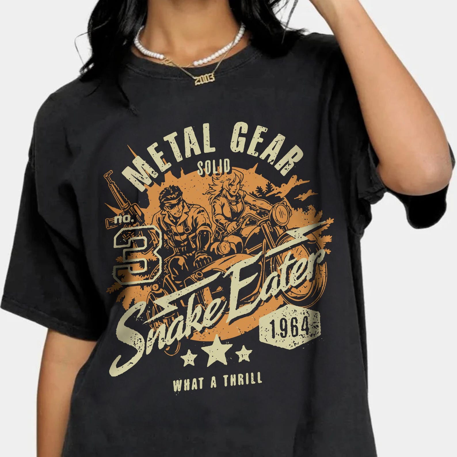 Casual Metal Gear Solid Snakes T shirts, Funny Metal Gear Shirt, Retro Crewneck All Seasons Clothing, Crewneck Cotton Snake Short Sleeve Tee XL