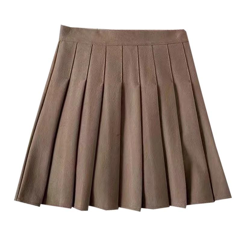 

Пикантная девушка больших размеров черная А-силуэтная плиссированная юбка для женщин - стройнящая короткая юбка для 200 фунтов 3XL