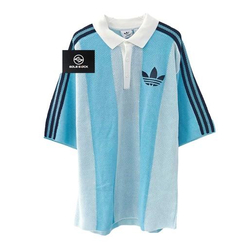 

Adidas Originals BLOKECORE SHORT SLEEVE Polo Shirt Unisex Light Green JL5976 XL синий