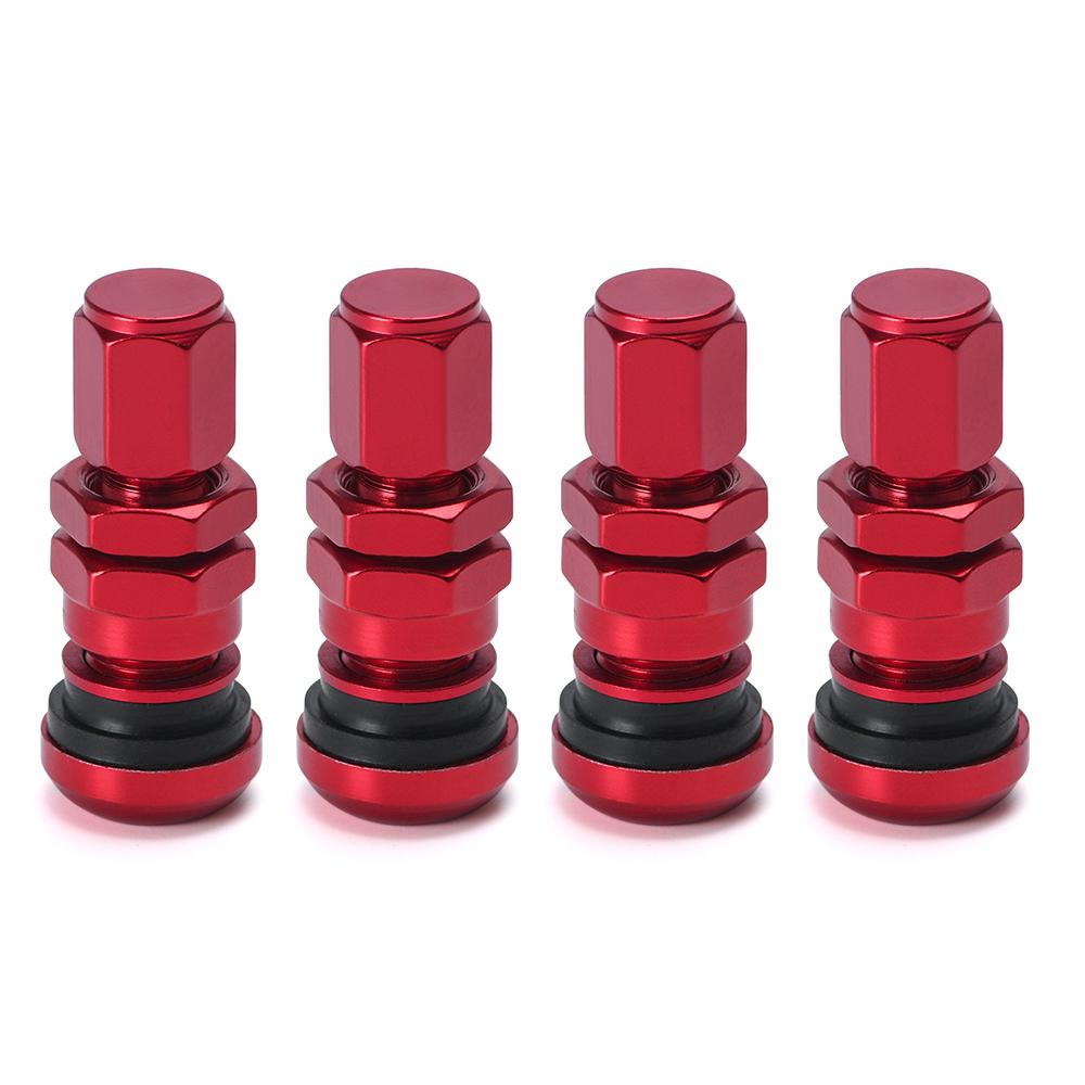 4pcs / Set Universal Motorcycle Car Wheel Tubeless Tire Valve Air Caps for Tire Valve Stem Aluminum Metal Air Valve Stem VR-WR11