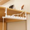 Space Saving Retractable Cable Storage Rack No Drilling Under Desk Cable Shelf  Computer Desk