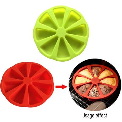 Siliconen Taartvorm 8-holtes Anti-aanbak Wafelvorm voor DIY Broodbakken Pizza Taart Brownies Pannenkoeken BPA-Vrij Hittebestendig Bakvormen