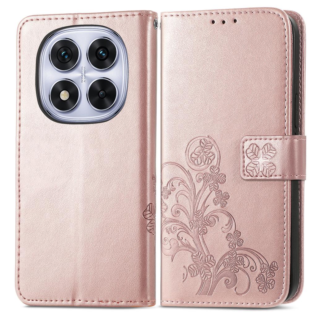 For Xiaomi Poco M8 Pro 5G/Redmi Note 15 Pro+ 5G (Global) Leather Case Four-Leaf Clover Wallet Phone Cover