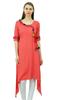 Phagun Angrakha Style Rayon Womens Tunic Kurta Pom-Pom Designer Kurti Top Indian