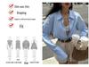 2026 Spring/Summer Women's Blue Long Sleeve Loose Cardigan Top