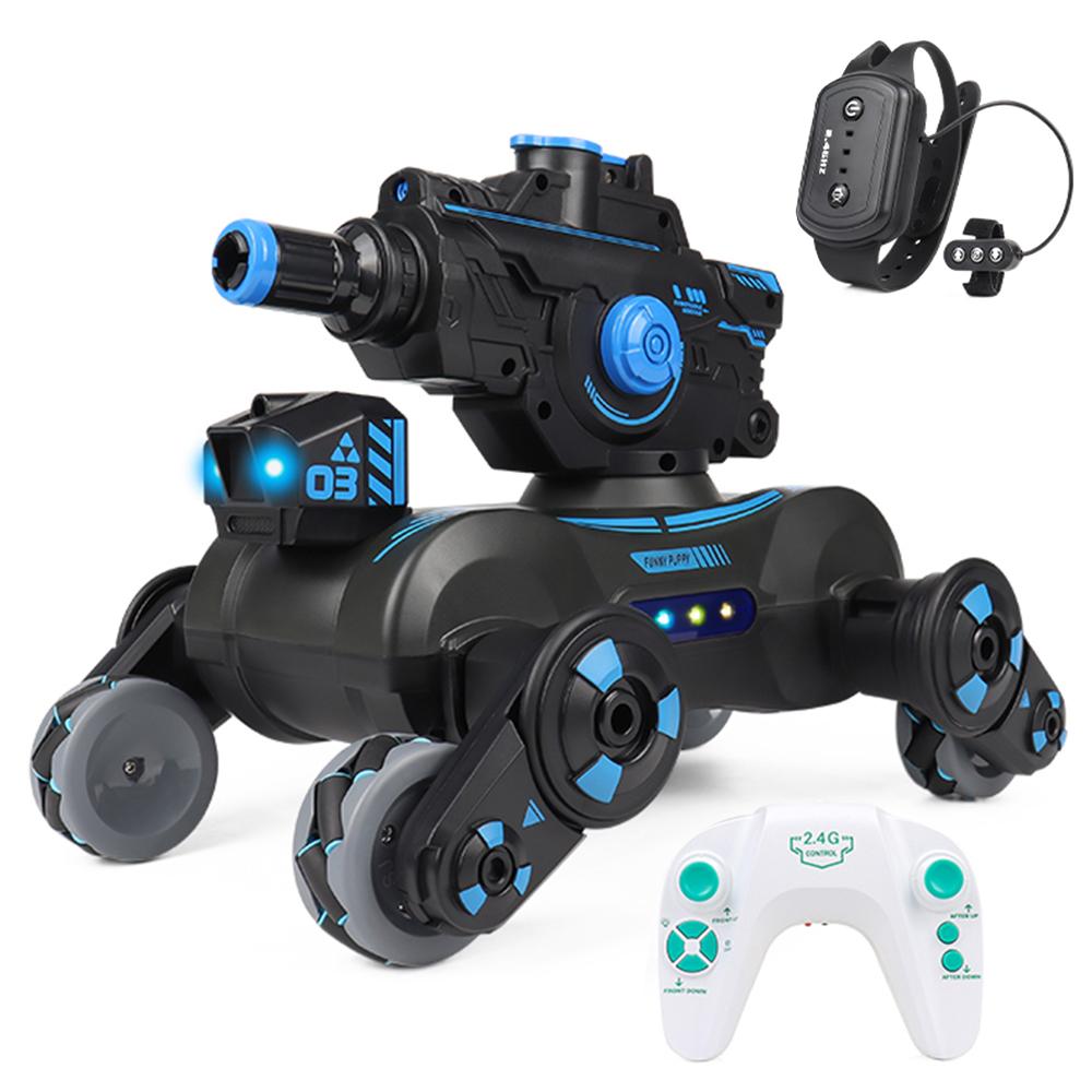 

JC013 2.4G RC Mechanical Battle Dog Four Wheels Drive Water Bomb Spray Toy, Dual Controller (CE/CPC/EN71/ASTM Certified) Black