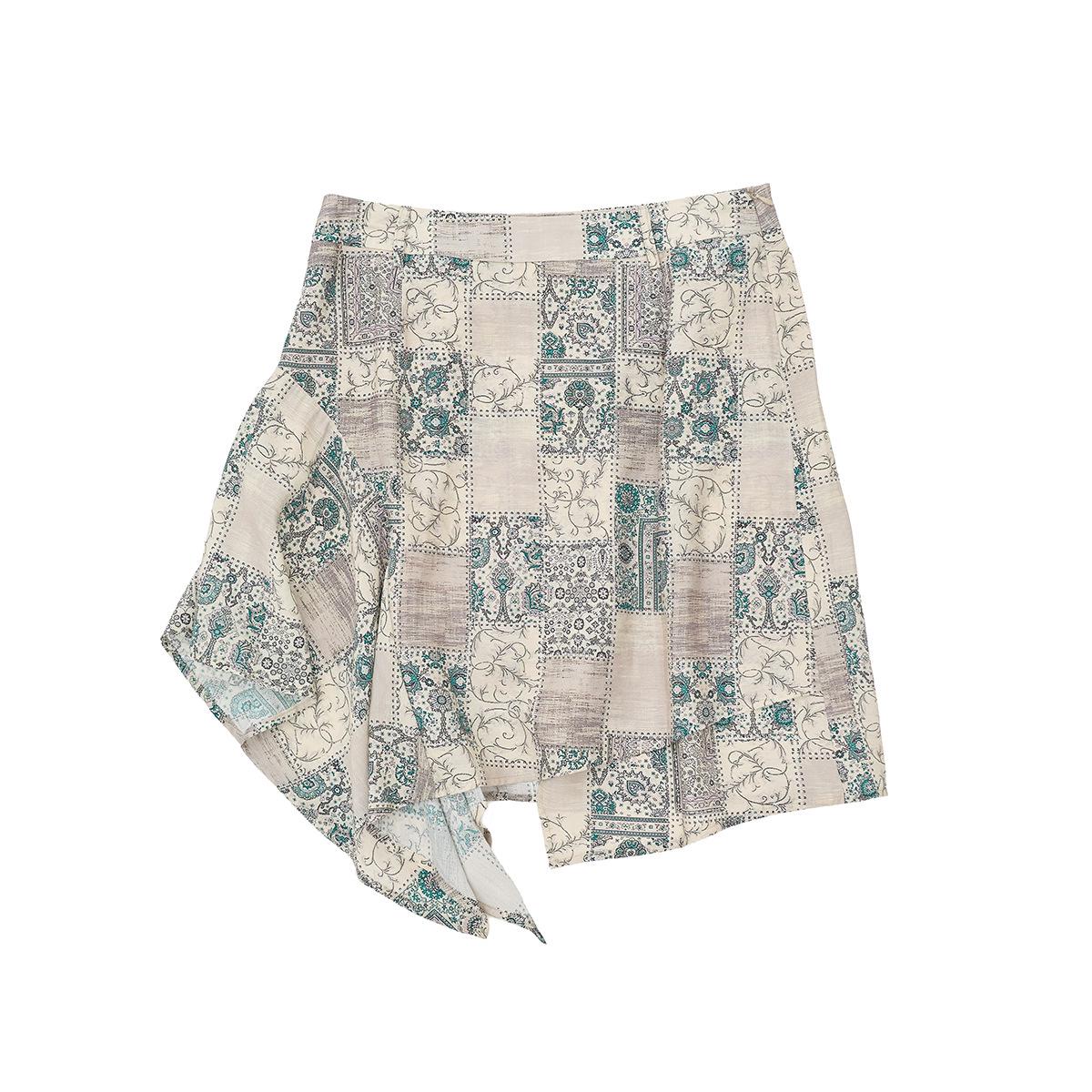 Весенняя ретро клетчатая юбка миди с высокой талией Small зелёный