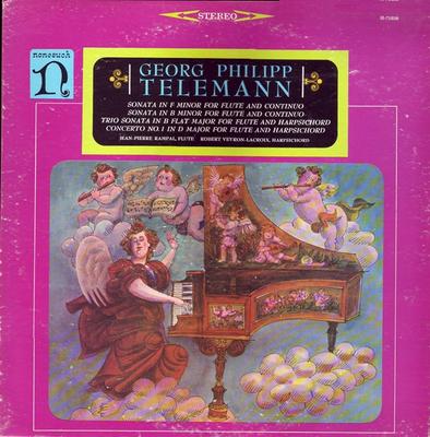 LP Record JEAN-PIERRE RAMPAL, ROBERT VEYRON-L - Telemann: Sonata And Concertos For  H71038 NONESUCH 1965 US Classical Used