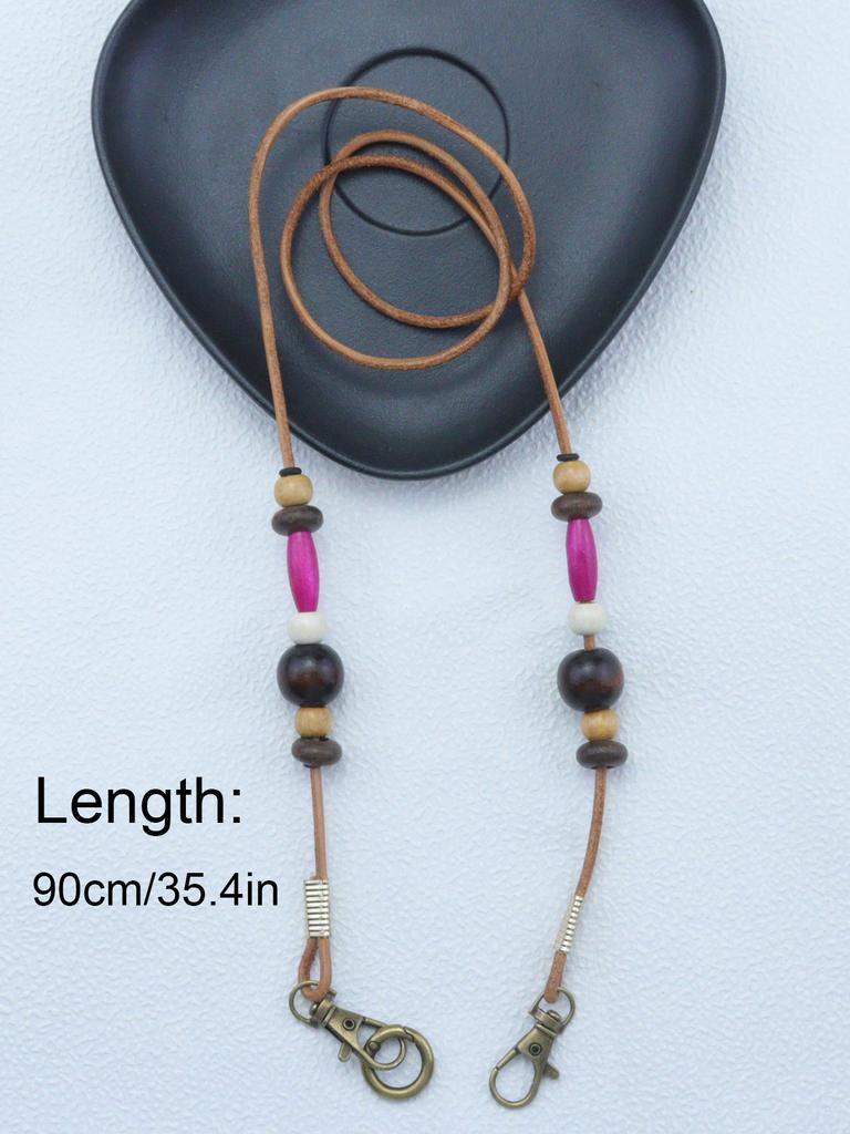 Detachable Hand-beaded Phone Lanyard Retro Neck Slant Phone Accessories