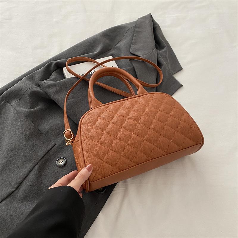 Rautenstickgarn Mode Schulter Messenger Bag Damen Frühling Ausländischer Stil Messenger Bag Einfarbig