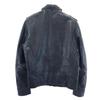 ON BOARD Sheep Leather Leather Jacket M Black High Neck Men's Used