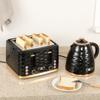 Kettle and Toaster Sets, 3000W 1.7L Rapid Boil Kettle & 4 Slice Toaster with 7 Browning Controls, Defrost, Reheat and Crumb Tray, UK Otter Thermostat