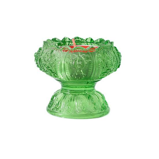 Siebenfarbige Glasur Lotus Kerzenhalter für Zuhause & Buddhistische Opfergabe