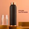 1 Litre Black 100% Pure Copper BPA Free Leakproof Copper Bottle for Home, School & Office
