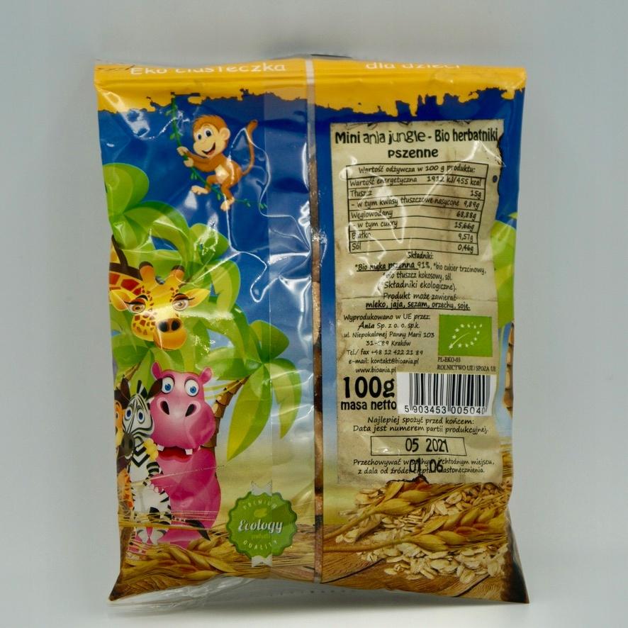 Biscotti Biologici Mini Giungla Ania Mini Zoo 100g