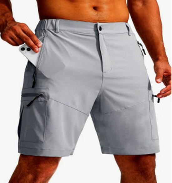 Herren 2024 Übergröße Multi-Taschen Arbeitsshorts mit neuem Reißverschluss